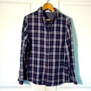 HUDSON NORTH MEN PLAID COTTON SHIRT IN SIZE MEDIUM